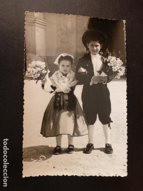 Postkarten: CASTELLON NI&Ntilde;OS EN DIA FESTIVO CON TRAJE TIPICO FOTOGRAFIA TAMA&Ntilde;O POSTAL GUINEA FOTOGRAFO