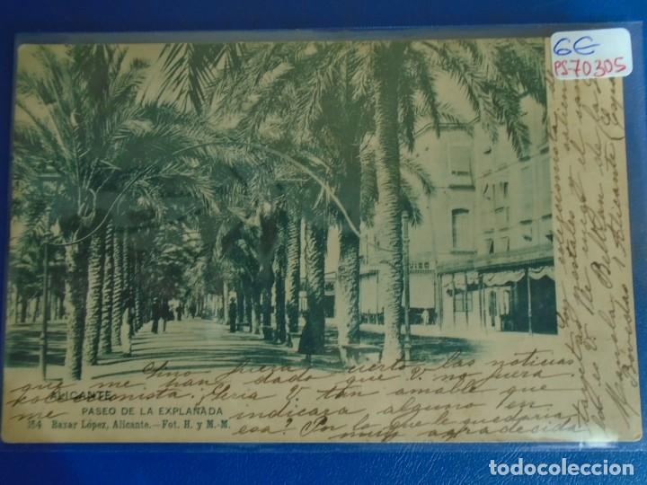Postcards: (PS-70305)POSTAL DE ALICANTE-PASEO DE LA EXPLANADA.BAZAR LOPEZ