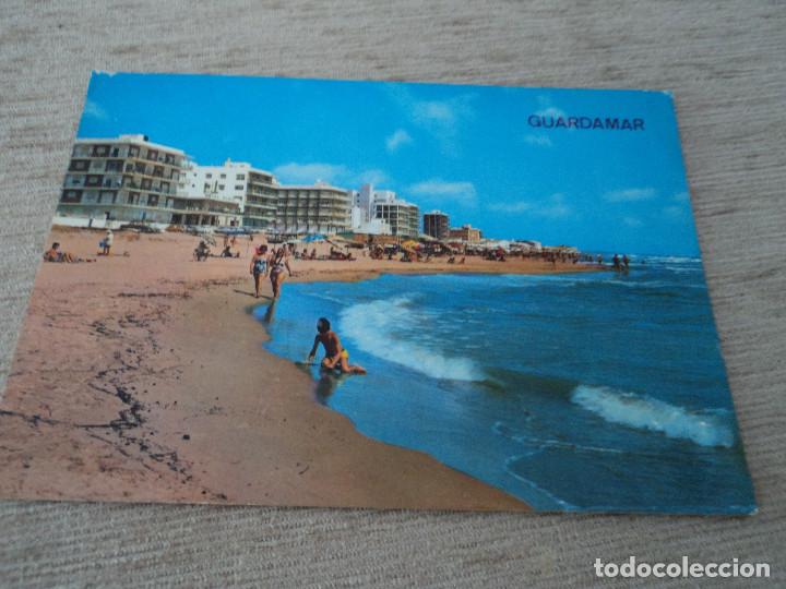 Postkarten: 5 guardamar del segura, playa, ed. arribas, circulada 1974