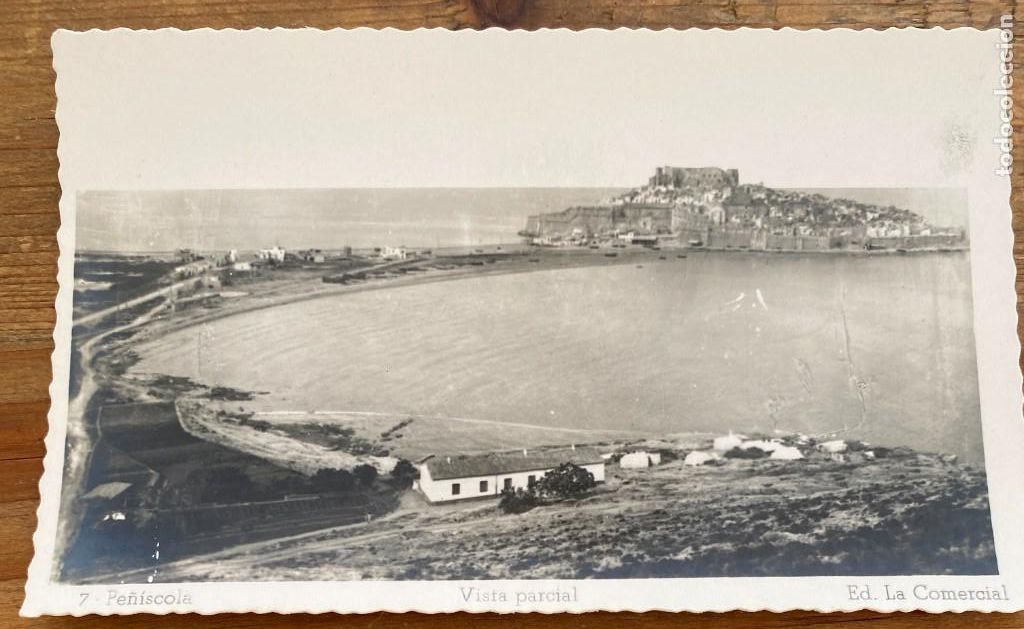 Postcards: FOTO POSTAL DE PE&Ntilde;ISCOLA (CASTELLON) VISTA PARCIAL, N&ordm; 7 ED. LA COMERCIAL, SIN CIRCULAR