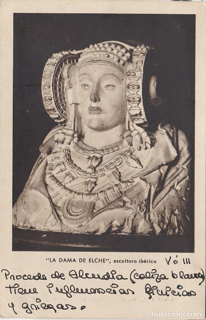 Postais: La Dama de Elche - Escultura Ib&eacute;rica - Ed. Estamper&iacute;a de Arte n&ordm; 14 - 139x88mm