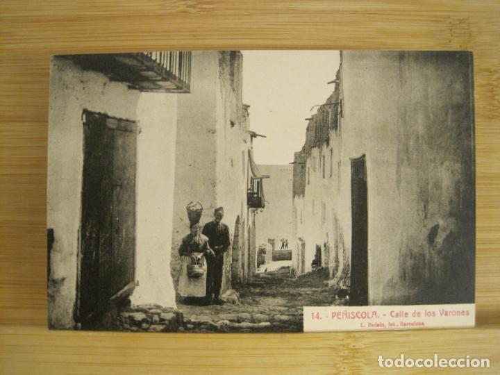 Postcards: PE&Ntilde;ISCOLA-CALLE DE LOS VARONES-ROISIN-14-POSTAL ANTIGUA-(97.205)