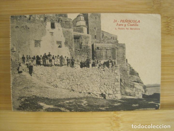 Postkarten: PE&Ntilde;ISCOLA-FARO Y CASTILLO-ROISIN-24-POSTAL ANTIGUA-(97.636)