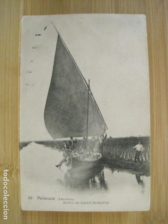 Postais: VALENCIA-BARCA DE EXCURSIONISTAS-REVERSO SIN DIVIDIR-POSTAL ANTIGUA-(97.914)