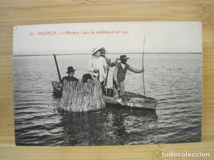 Postais: VALENCIA-LA ALBUFERA-CAZA DE VOLATILES EN EL LAGO-THOMAS-82-POSTAL ANTIGUA-(97.916)