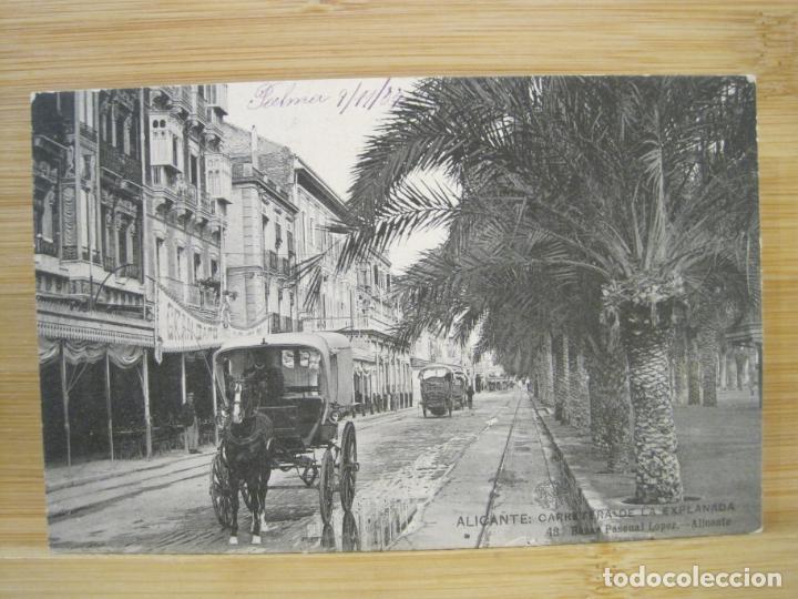 Postais: ALICANTE-CARRETERA DE LA EXPLANADA-POSTAL ANTIGUA-(97.932)