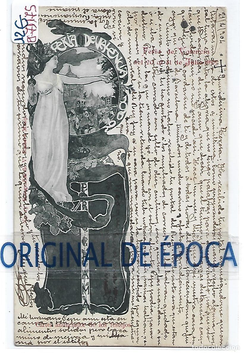 Postais: (PS-71175)POSTAL DE VALENCIA-FERIA.CARTEL ANUNCIADOR DE LOS FESTEJOS