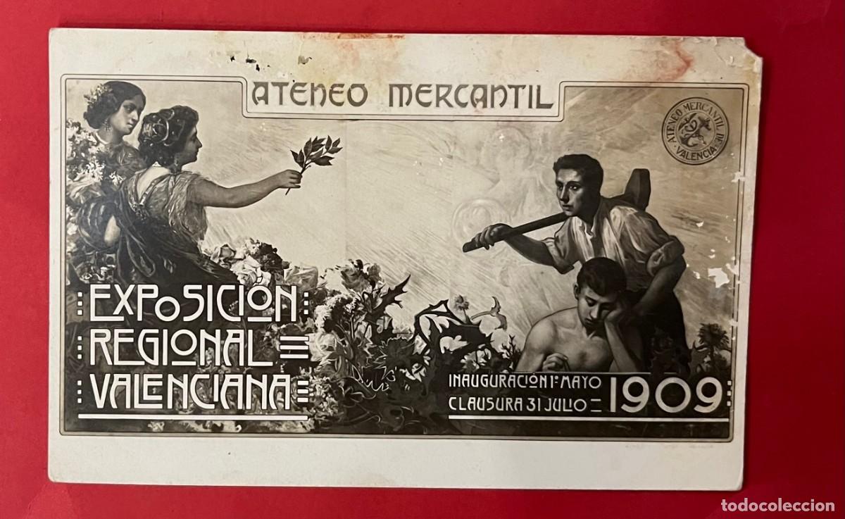 Postcards: FOTO POSTAL EXPOSICION REGIONAL VALENCIANA 1909 ATENEO MERCANTIL