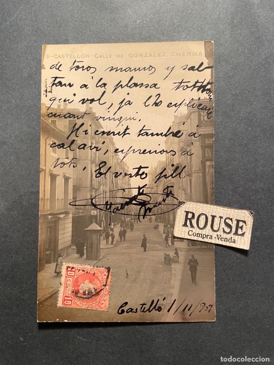 Postkarten: ANTIGUA POSTAL CASTELLON - N&ordm; 3 CALLE DE GONZALEZ CHERMA CIRCULADA 1907 POSTAL FOTOGRAFICA , -