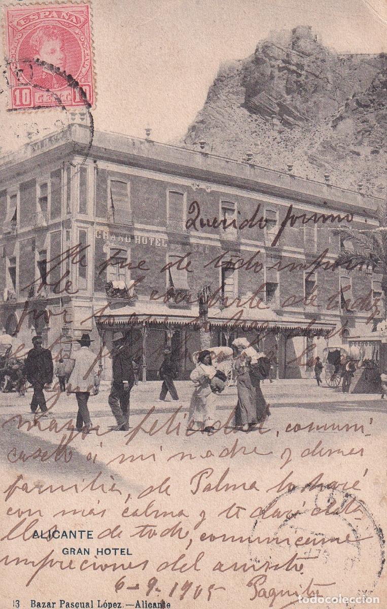 Postkarten: ALICANTE GRAN HOTEL - BAZAR PASCUAL LOPEZ