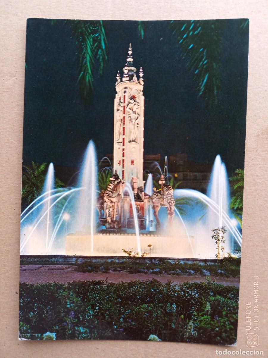 Postkarten: POSTAL N&ordm; 54 ALICANTE - PLAZA DE LOS LUCEROS - FUENTE ILUMINADA - SIN ESCRIBIR.
