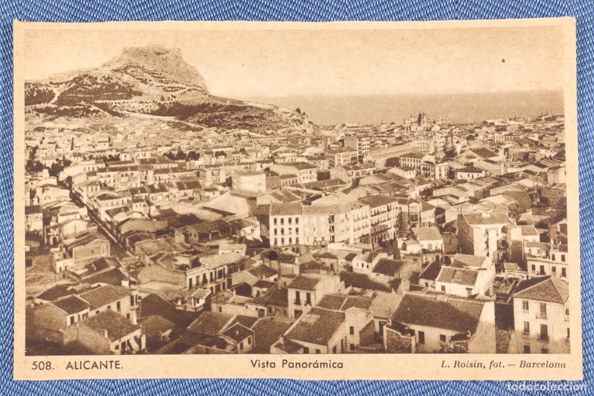 Postkarten: Postal Alicante vista panor&aacute;mica. 508. Postcard Alicante panoramic view.