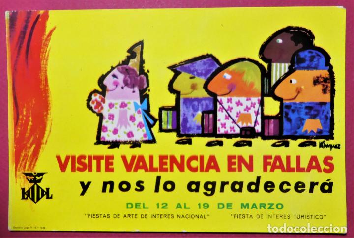 Postales: Postal de Valencia en Fallas - Foto 1