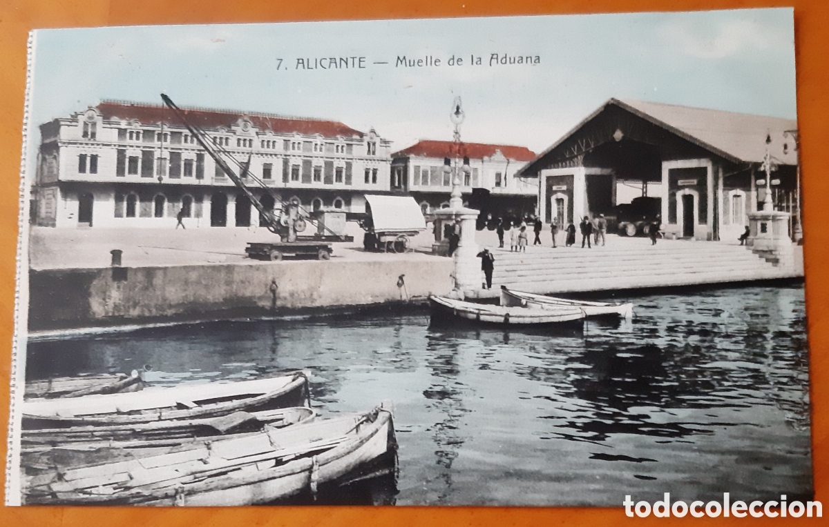 Postais: Postal Alicante coloreada. Muelle de la Aduana. Sin escribir. R2113