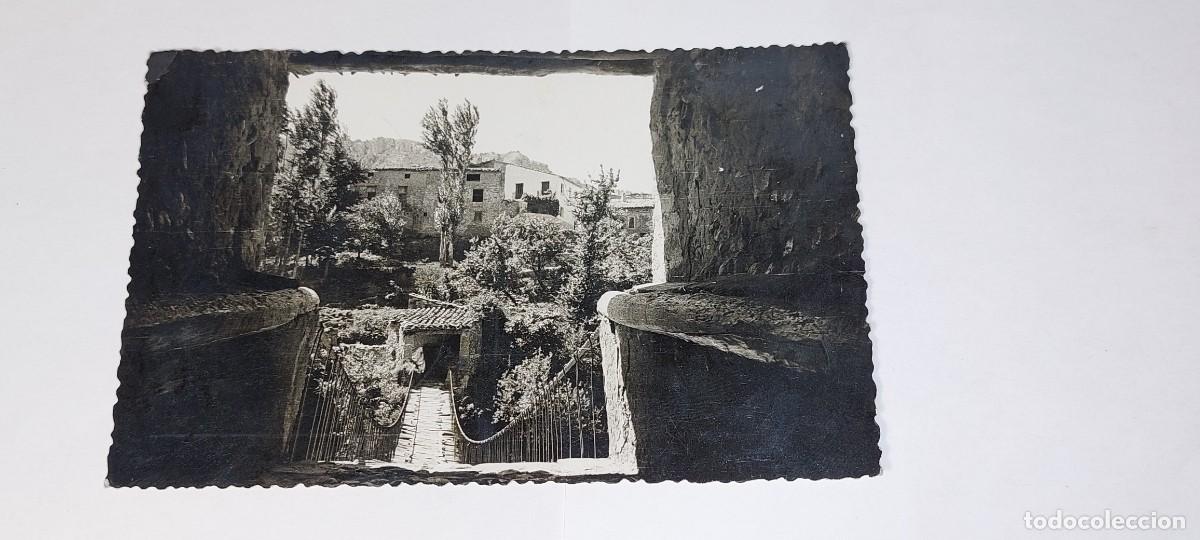 Postcards: ANTIGUA POSTAL FOTOGRAFICA N&ordm; 3 CASTELLON - CAMPOS DE ARENOSO PUENTE RIO MIJARES A&Ntilde;OS 50