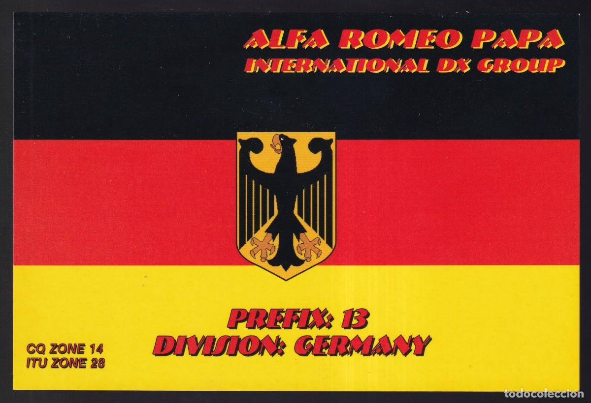 Postkarten: Elche. Postal QSL *Alfa Romeo Papa International DX Group* Division: Germany.