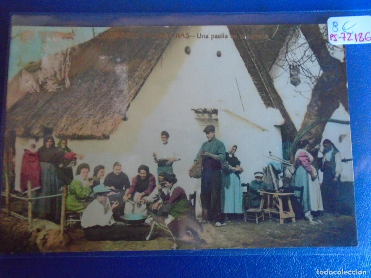 Postkarten: (PS-72186)POSTAL FOTOGRAFICA COSTUMBRES VALENCIANAS-UNA PAELLA EN LA BARRACA