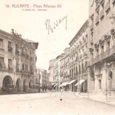 Postales: ALICANTE Nº 19 PLAZA ALFONSO XII ROISIN CIRCULADA EN 1933. Lote 390476834