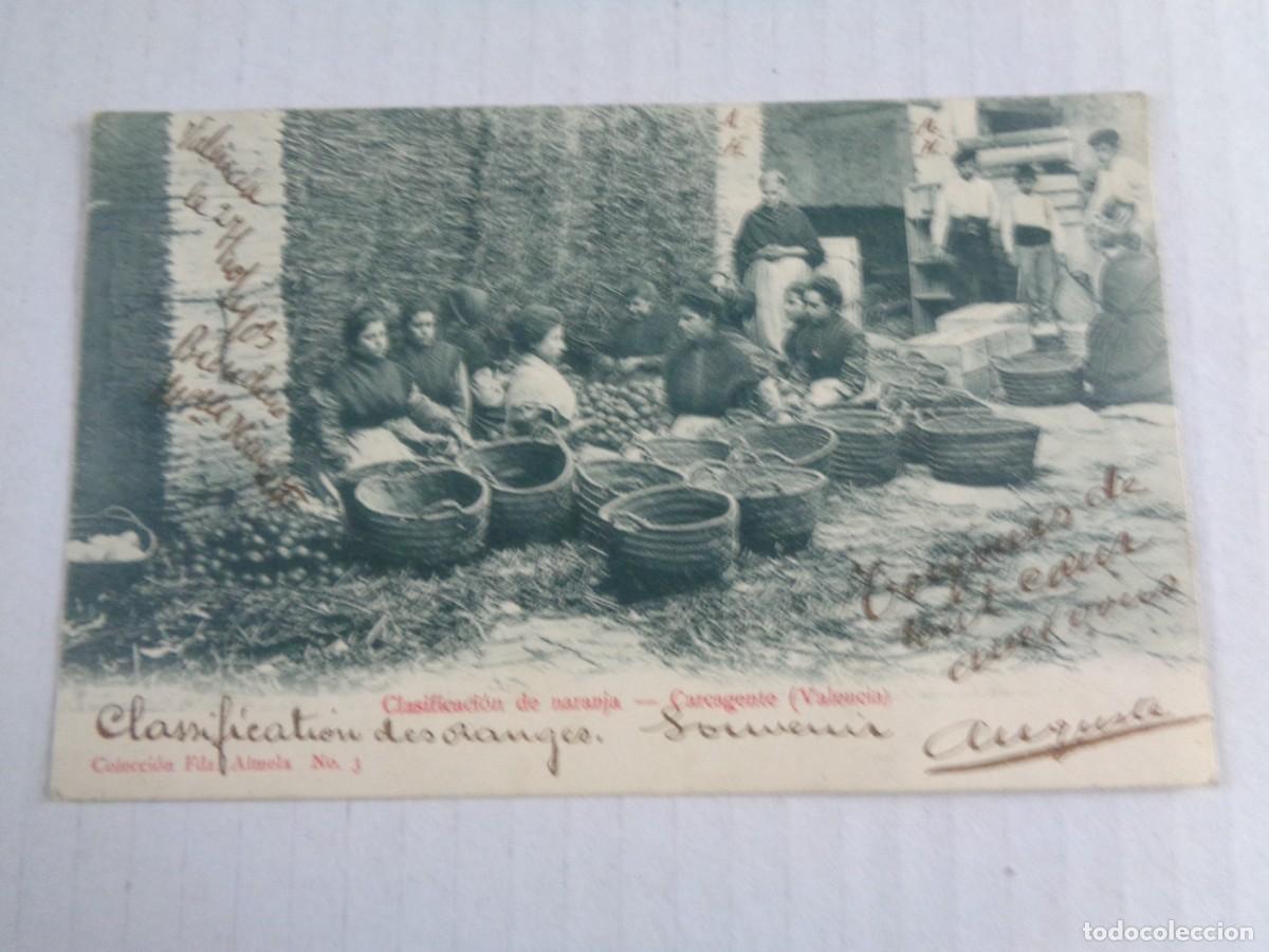 Postkarten: POSTAL CARCAGENTE N&ordm; 4 CLASIFICACION NARANJA POR TAMA&Ntilde;O ANIMADA Y CIRCULADA 1903 - SIN DIVIDIR