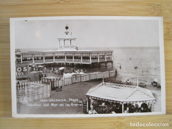 Postkarten: VALENCIA-PABELLON DEL MAR EN LAS ARENAS-FOTOGRAFICA UNIQUE-1230-POSTAL ANTIGUA-(100.699-3)