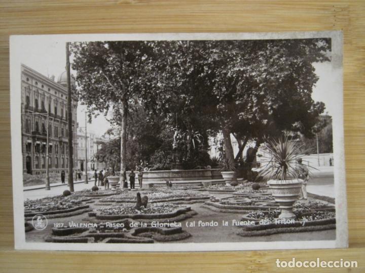 Postkarten: VALENCIA-PASEO DE LA GLORIETA-FOTOGRAFICA UNIQUE-1217-POSTAL ANTIGUA-(100.699-6)