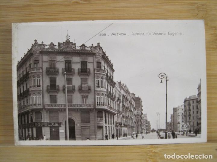 Postkarten: VALENCIA-AVENIDA VICTORIA EUGENIA-FOTOGRAFICA UNIQUE-1209-POSTAL ANTIGUA-(100.699-8)