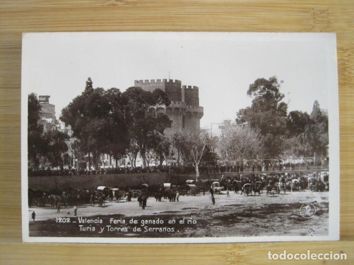 Postkarten: VALENCIA-FERIA DE GANADO EN EL RIO-FOTOGRAFICA UNIQUE-1202-POSTAL ANTIGUA-(100.699-19)