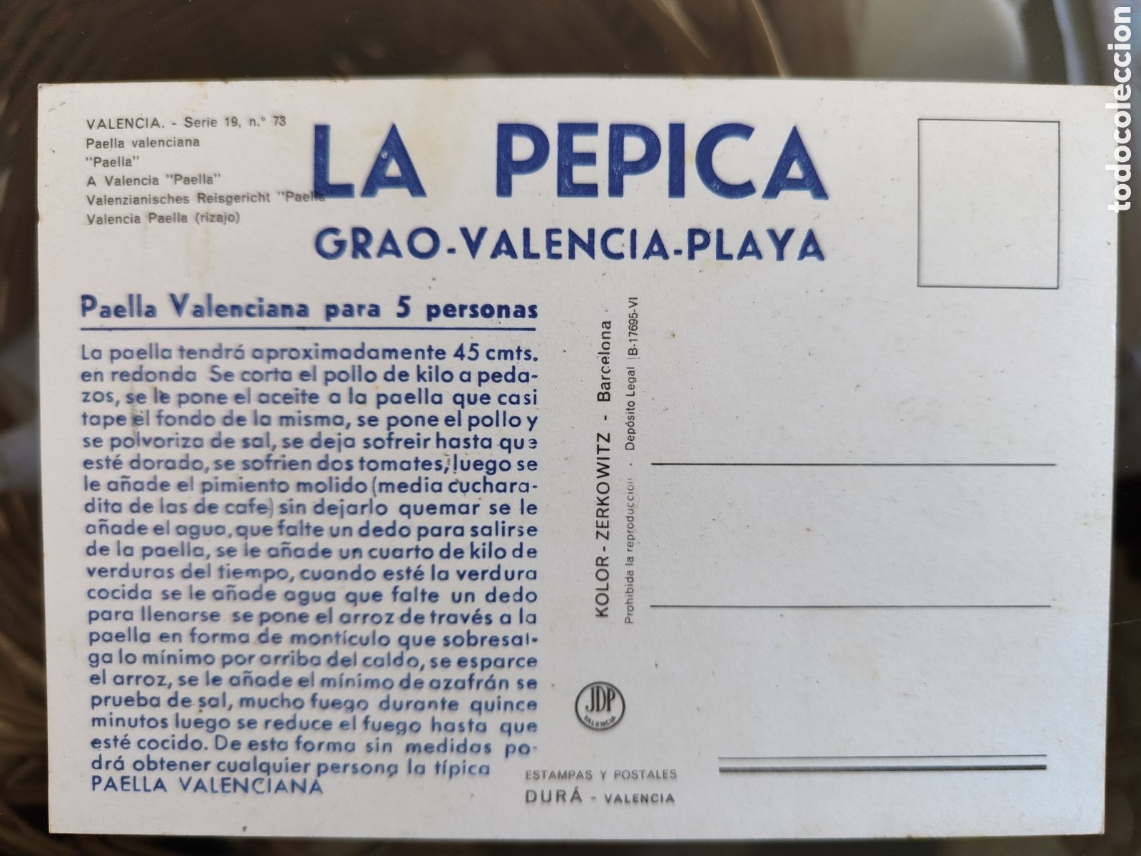 Postales: La pepica. Gra&oacute;. Valencia - Foto 2