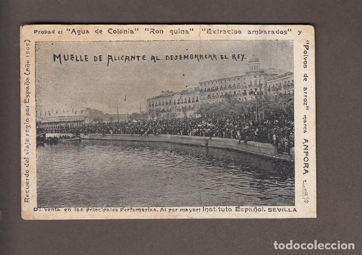Postkarten: ALICANTE.- MUELLE DE ALICANTE AL DESEMBARCAR EL REY. RECUERDO DEL VIAJE REGIO POR ESPA&Ntilde;A 1905
