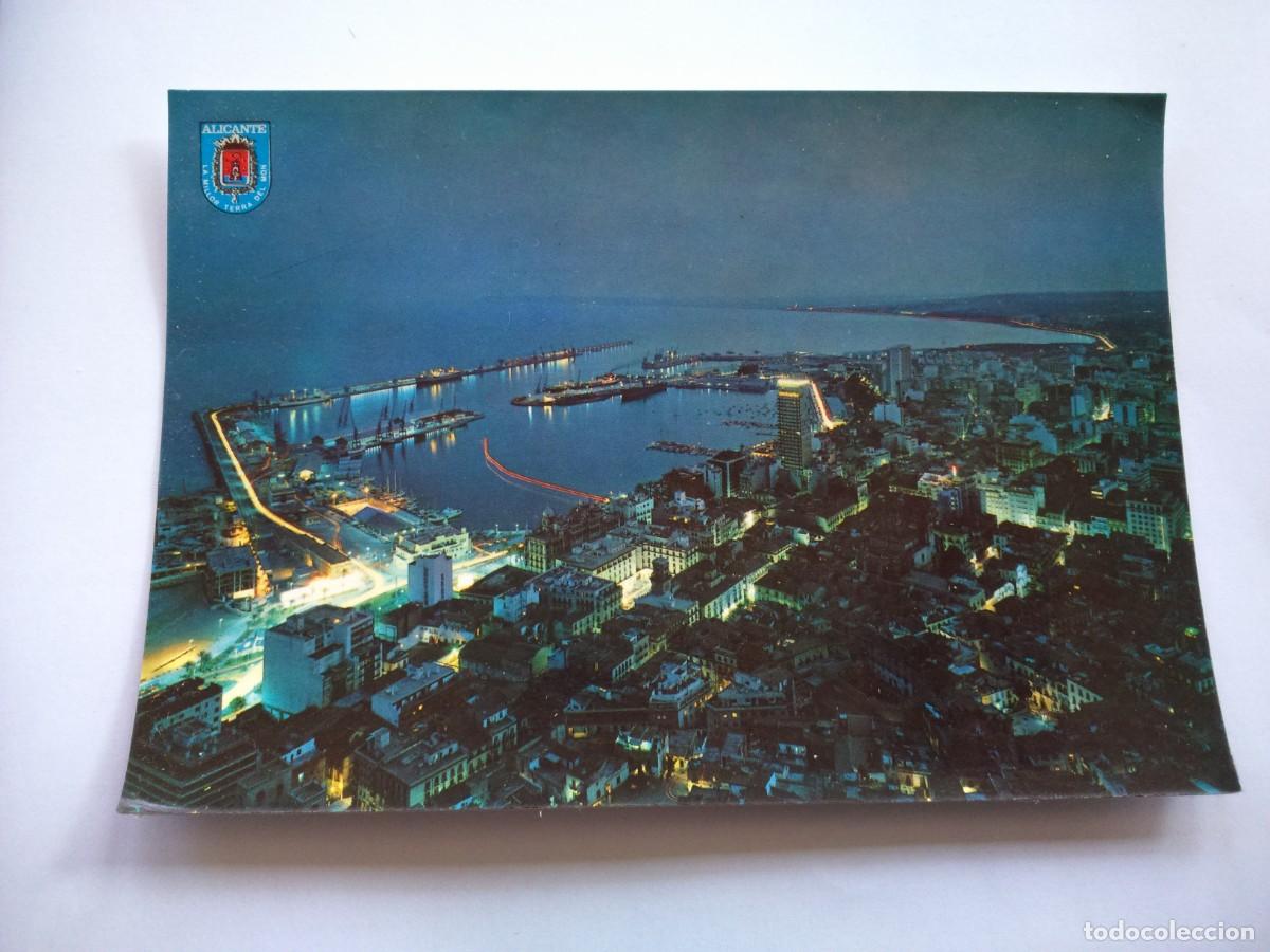 Postkarten: POSTAL -- ALICANTE - VISTA NOCTURNA -- CIRCULADA --