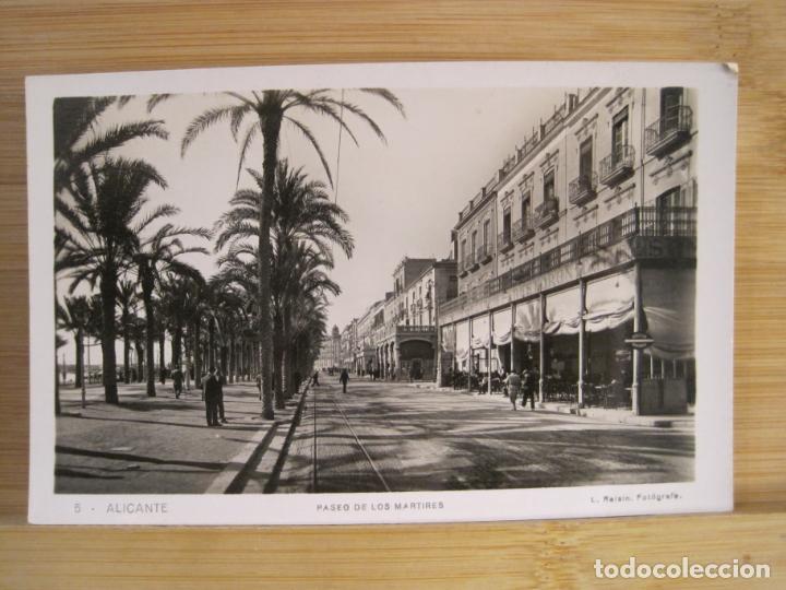 Postais: ALICANTE-PASEO DE LOS MARTIRES-FOTOGRAFICA ROISIN-5-POSTAL ANTIGUA-(101.623)