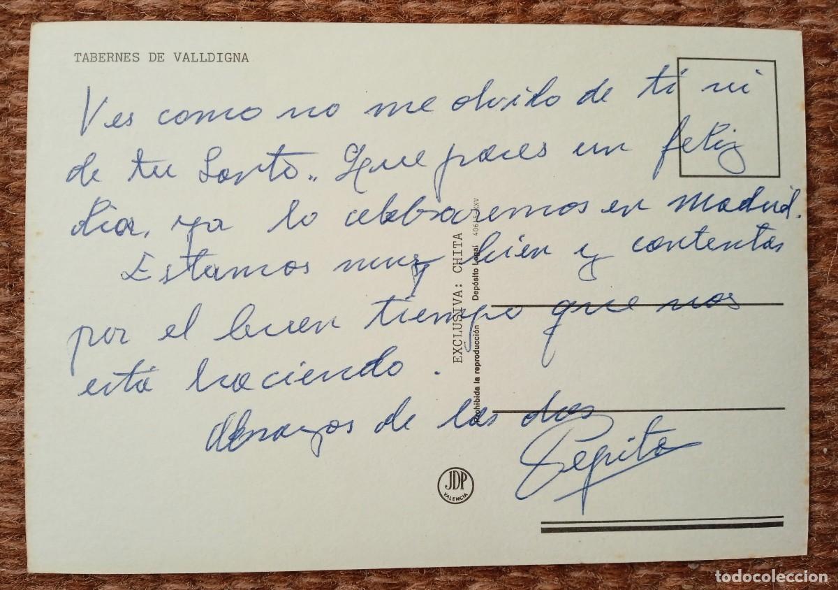 Postales: TABERNES DE VALLDIGNA - VALENCIA - ESTANCO - Foto 2