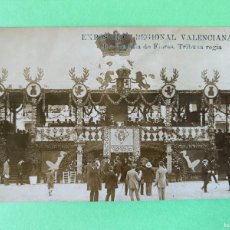 Postales: VALENCIA, EXPOSICION REGIONAL VALENCIANA AÑO 1909 - POSTAL FOTOGRAFICA, BATALLA DE FLORES, TRIBUNA