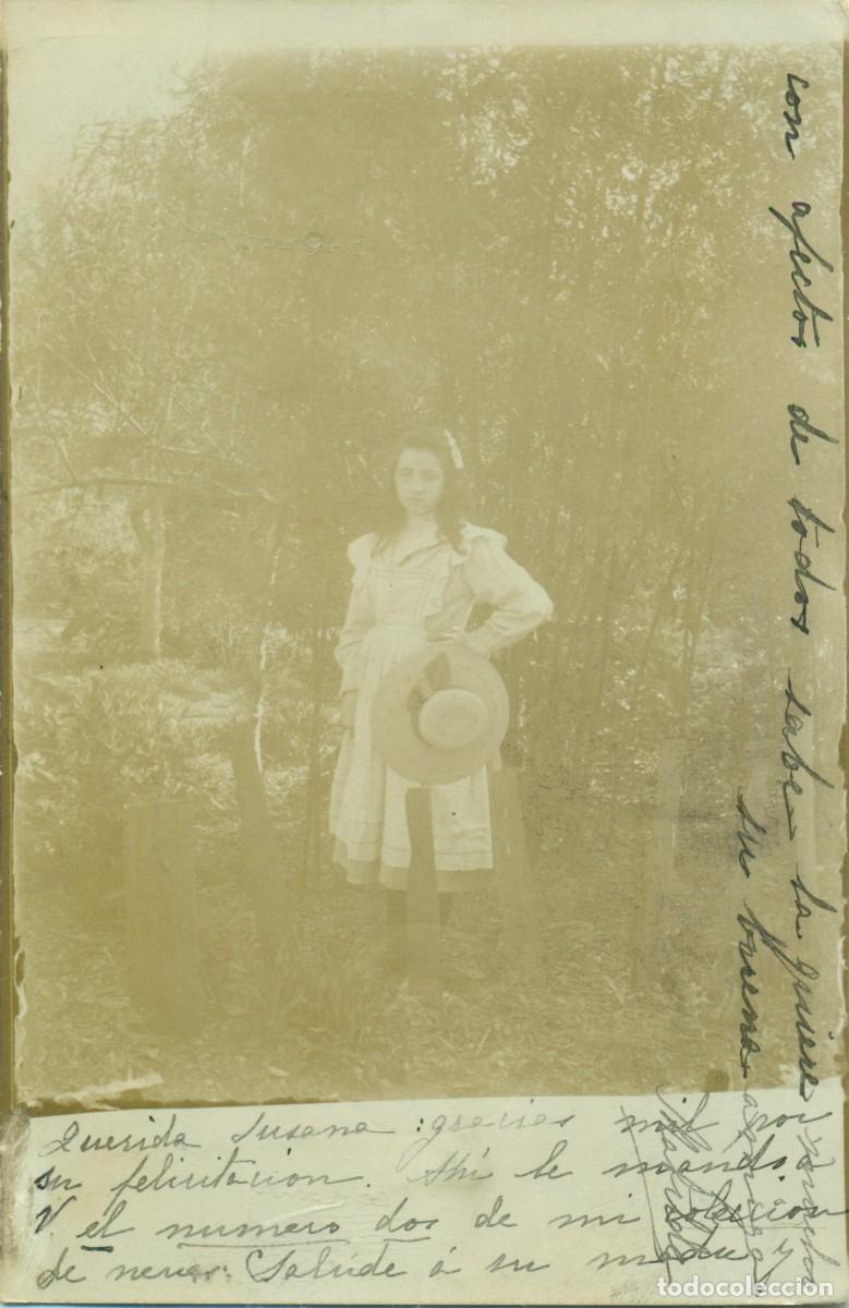 Postcards: CASTELLON. JARDIN. POSTAL FOTOGR&Aacute;FICA CIRCULADA EN 1903.