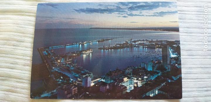 Postkarten: ALICANTE-RV-150x105mm-N&ordm;39-SERIE 31-EL PUERTO-VISTA NOCTURNA-D.L. B. 18.664-X