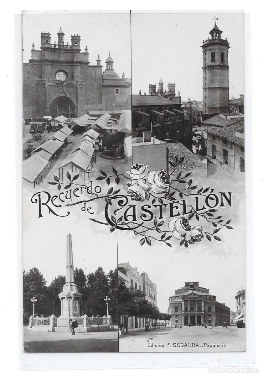 Cartoline: POSTAL RECUERDO DE CASTELLON, EDICI&Oacute;N F. SEGARRA PAPELERIA.