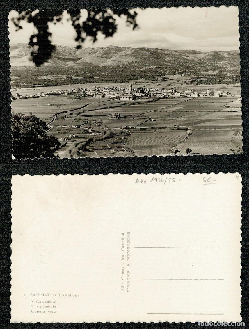 Postkarten: Postal de San Mateo Castell&oacute;n. Vista general. Ed. Comas Aldea.