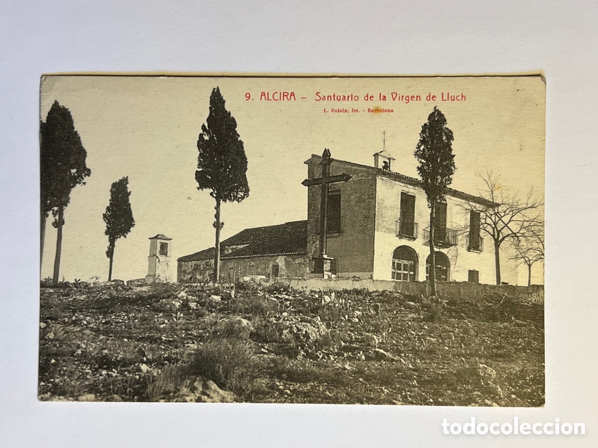 Postkarten: ALCIRA (Valencia) Postal animada No.9, Santuario de la Virgen del Lluch. Fotograf&iacute;a Roisin (h.1920?)