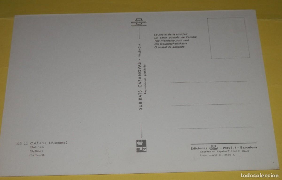 Postales: TARGETA POSTAL DE CALPE - Foto 2