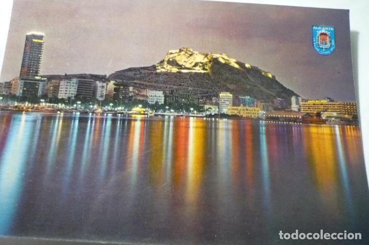 Postkarten: postal alicante .-vista nocturna castillo sta.barbara