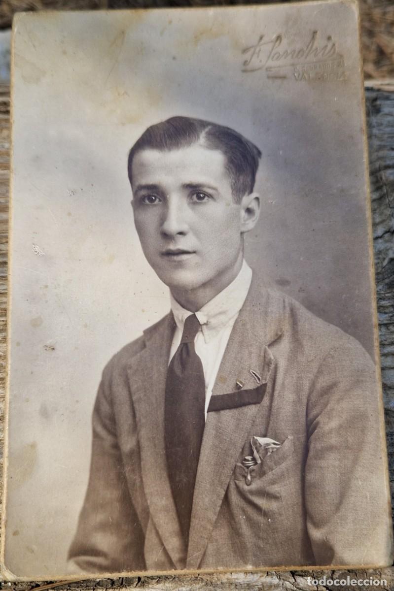 Postkarten: Tarjeta postal 1910-1930, F. Sanchi Arte fotogr&aacute;fico Valencia-Espa&ntilde;a. hombre con corbata