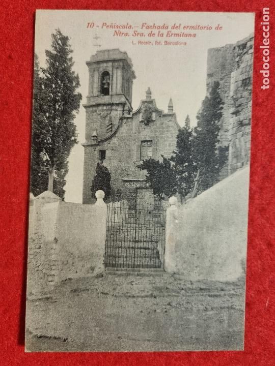 Postkarten: POSTAL ANTIGUA PE&Ntilde;ISCOLA FACHADA DEL ERMITORIO NTR SRA ERMITANA CASTELLON ORIGINAL P1485