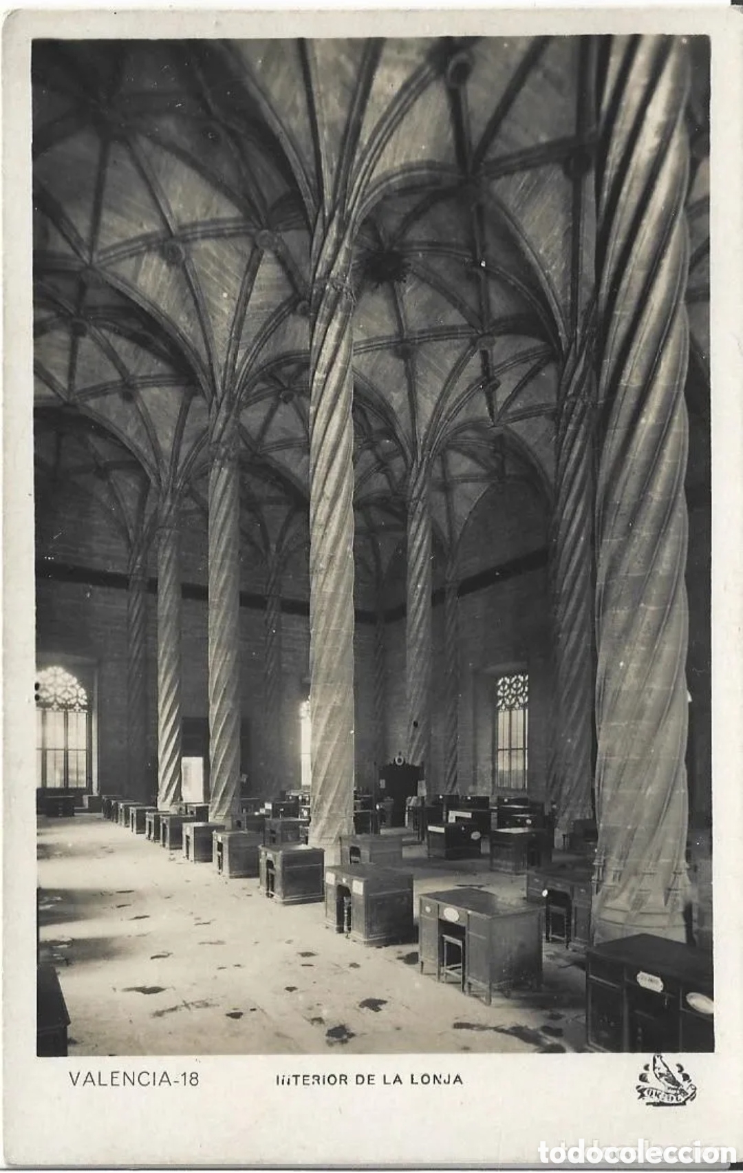 Postales: VALENCIA - INTERIOR DE LA LONJA - Foto 1