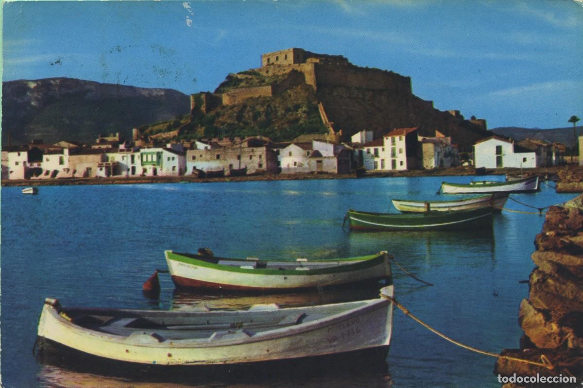 Postales: N&ordm; 302-DENIA. Alicante. Castillo y puerto. Circulada en 1968. EDICIONES LUX-COLOR