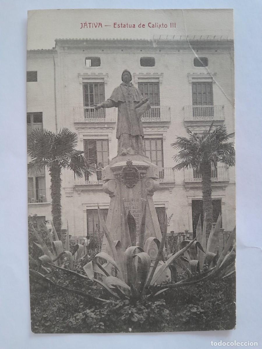 Postkarten: ANTIGUA POSTAL JATIVA ESTATUA DE CALIXTO III RV 1793