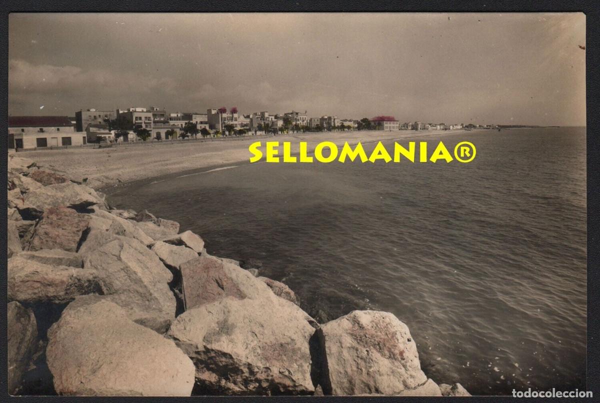 Postales: POSTAL A&Ntilde;OS 1930 - 1940 VINAROZ PLAYA Y ESCOLLERA CASTELLON T. MIRALLES TCP00099