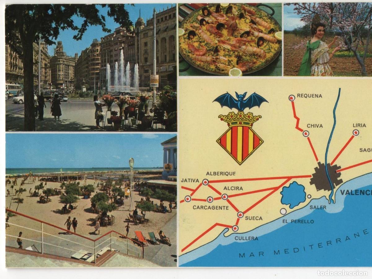 Postkarten: Postal de Valencia-circulada-