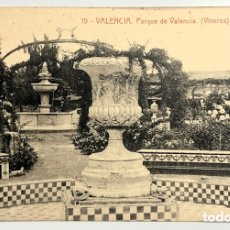 Postales: POSTAL: VALENCIA - PARQUE DE VALENCIA (VIVEROS), ROSALEDA, 19 - FOTOTIPIA THOMAS