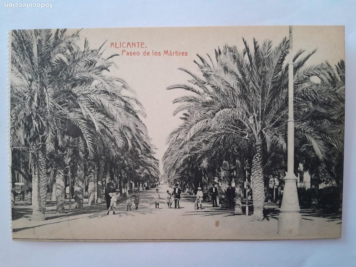Postais: ANTIGUA POSTAL ALICANTE PASEO DE LOS MARTIRES RV 1908