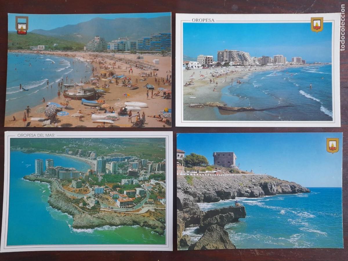 Postkarten: Una postal 80&acute;s Playa de la Concha en Oropesa del Mar, Torre del Rey, 4 tarjetas a elegir